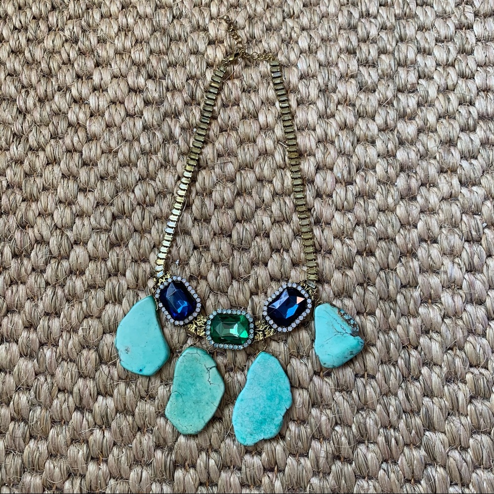Anthropologie Statement Necklace with Turquoise